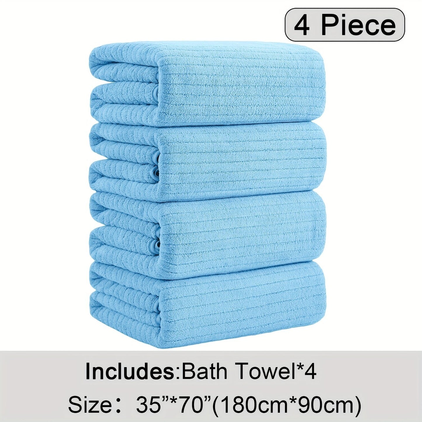 💥Clearance price $28💥4 Pack Oversized Bath Towel Set, Microfiber Absorbent Bath Towels Ultra Soft Bath Fast Drying
