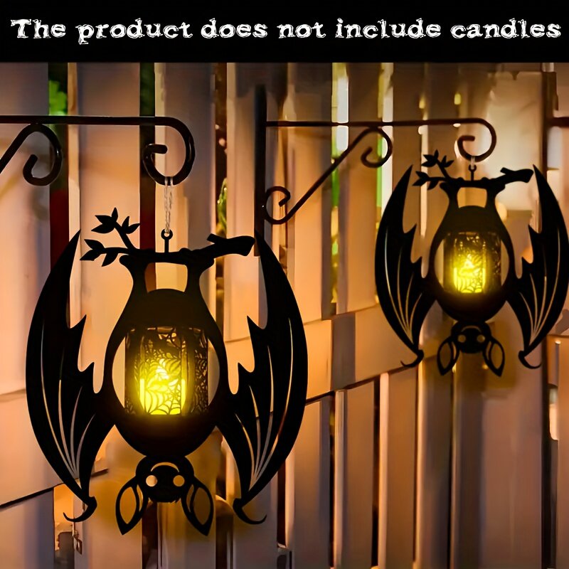🦇Halloween Inverted Bat Design Decorative Metal Candle Holder