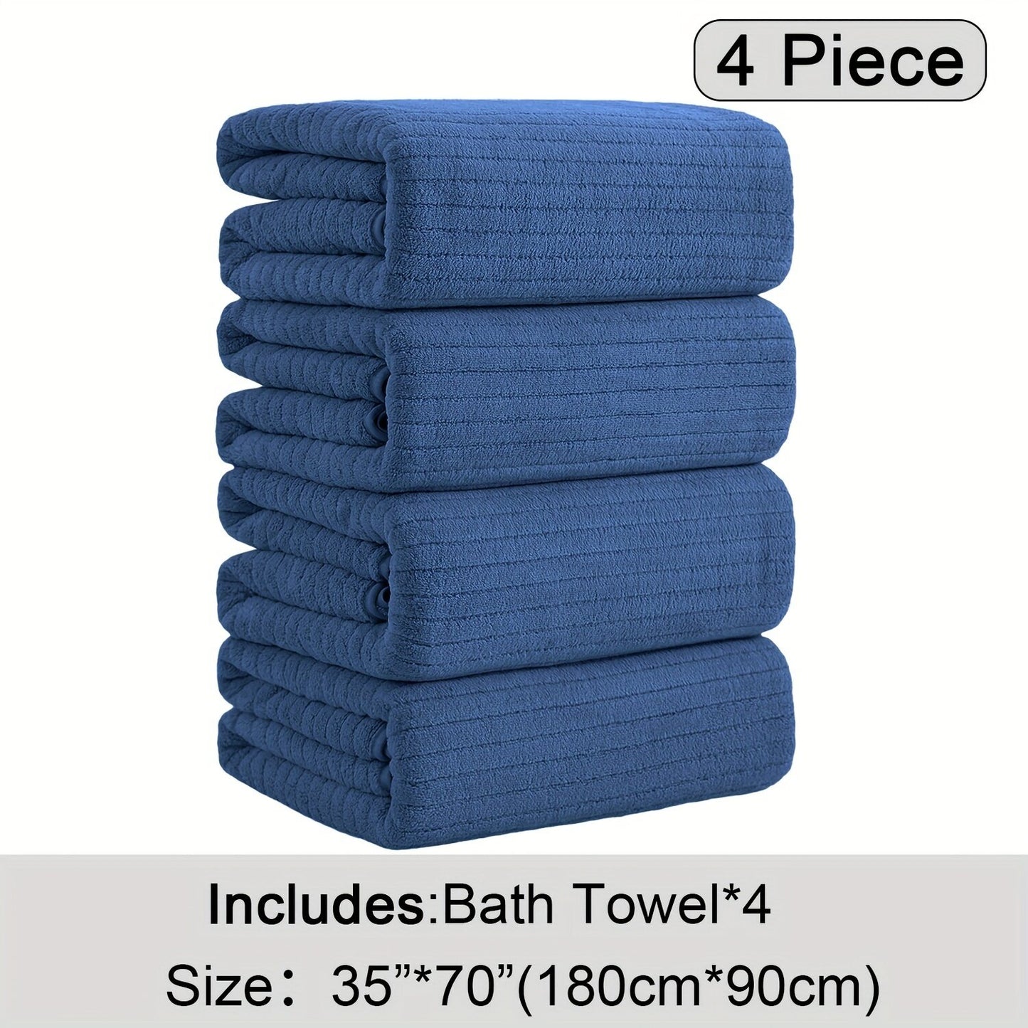 💥Clearance price $28💥4 Pack Oversized Bath Towel Set, Microfiber Absorbent Bath Towels Ultra Soft Bath Fast Drying