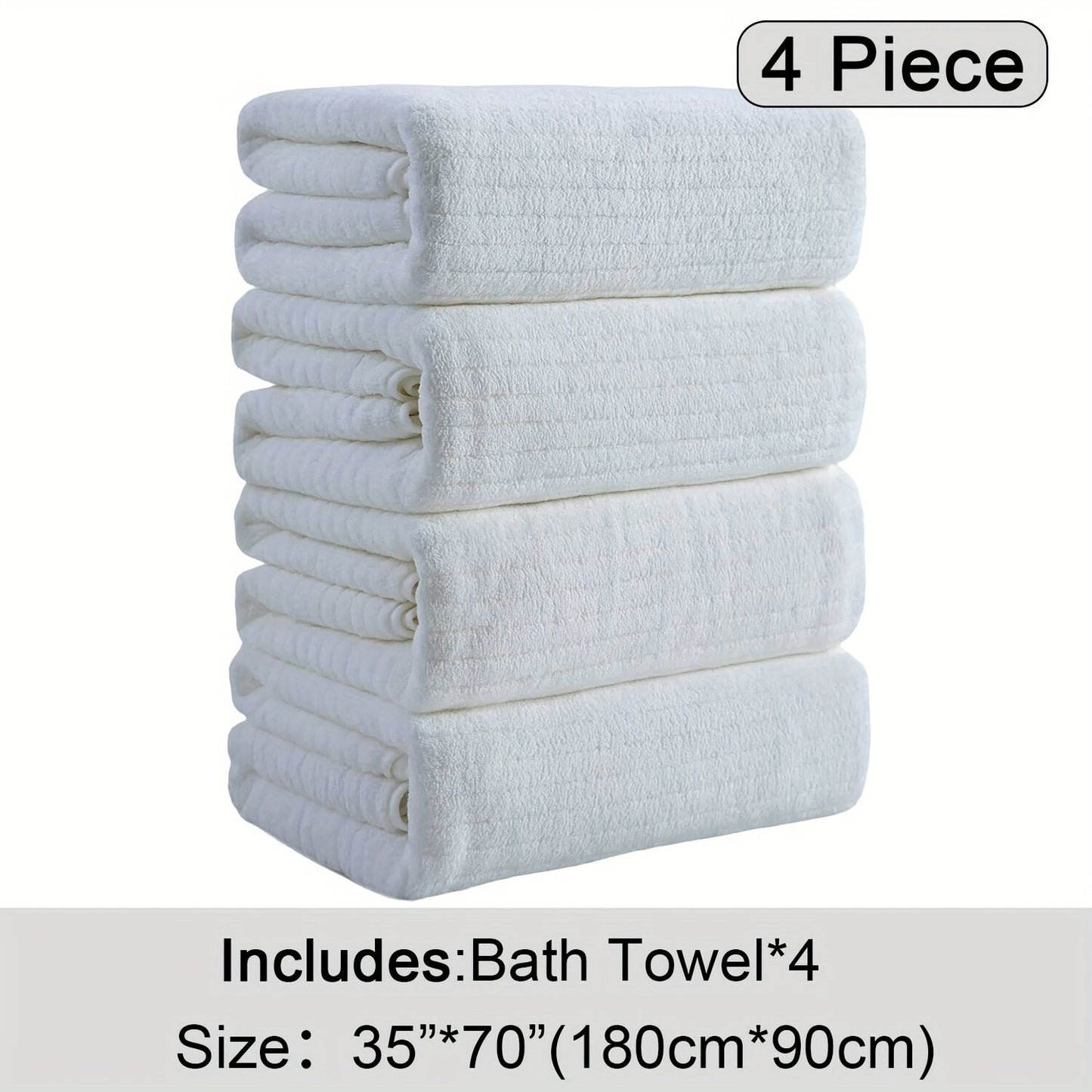 💥Clearance price $28💥4 Pack Oversized Bath Towel Set, Microfiber Absorbent Bath Towels Ultra Soft Bath Fast Drying