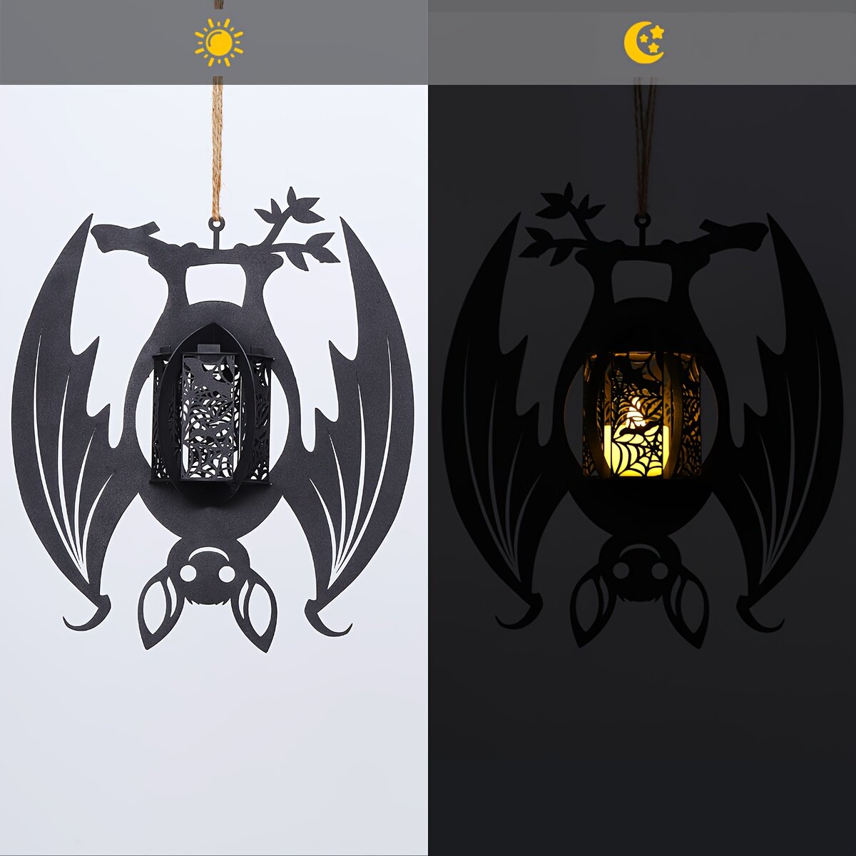🦇Halloween Inverted Bat Design Decorative Metal Candle Holder