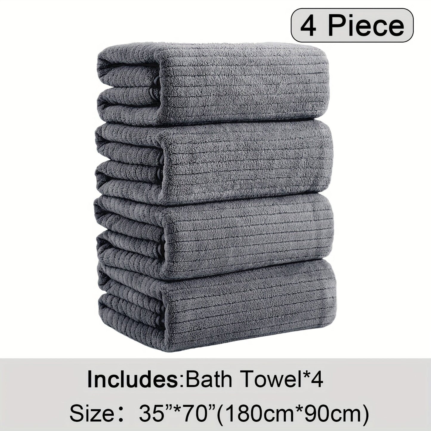 💥Clearance price $28💥4 Pack Oversized Bath Towel Set, Microfiber Absorbent Bath Towels Ultra Soft Bath Fast Drying