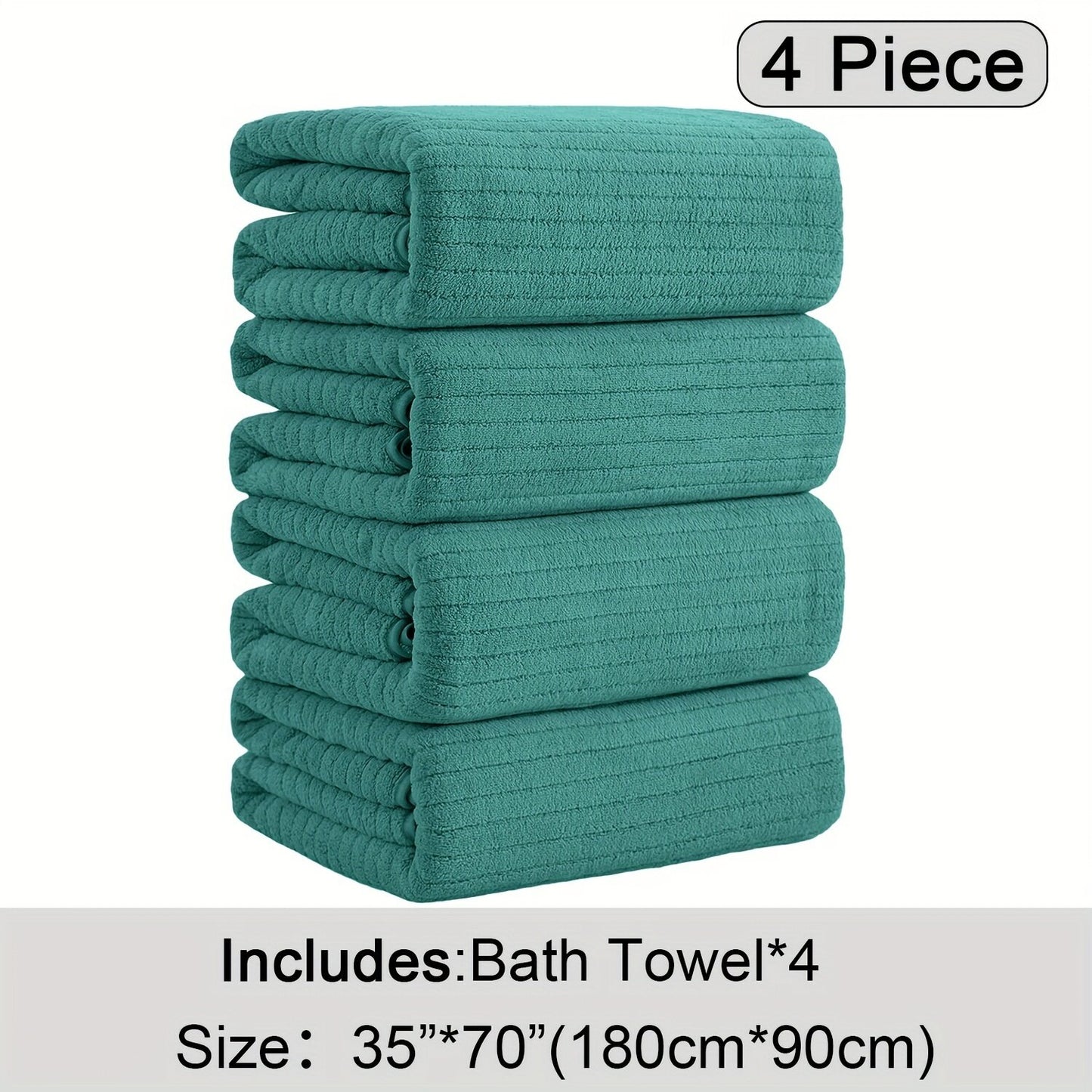 💥Clearance price $28💥4 Pack Oversized Bath Towel Set, Microfiber Absorbent Bath Towels Ultra Soft Bath Fast Drying