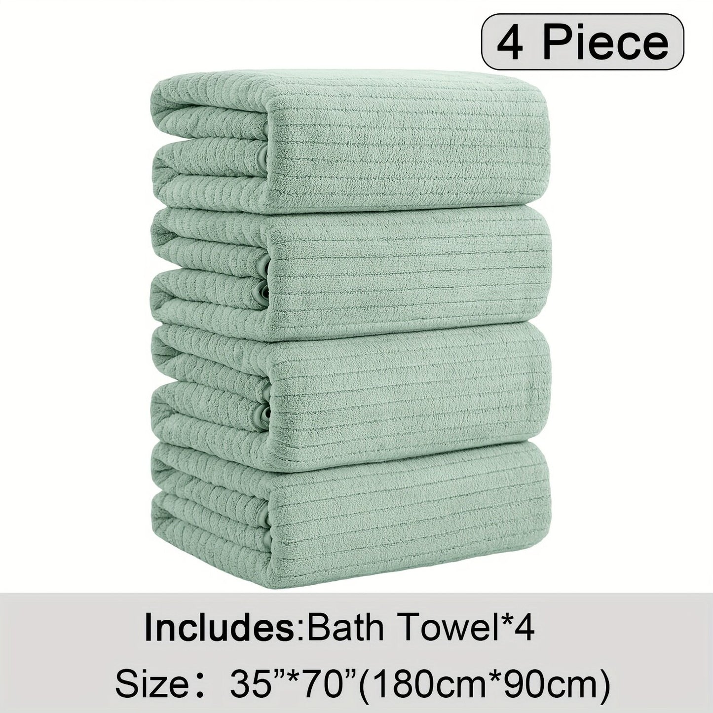 💥Clearance price $28💥4 Pack Oversized Bath Towel Set, Microfiber Absorbent Bath Towels Ultra Soft Bath Fast Drying