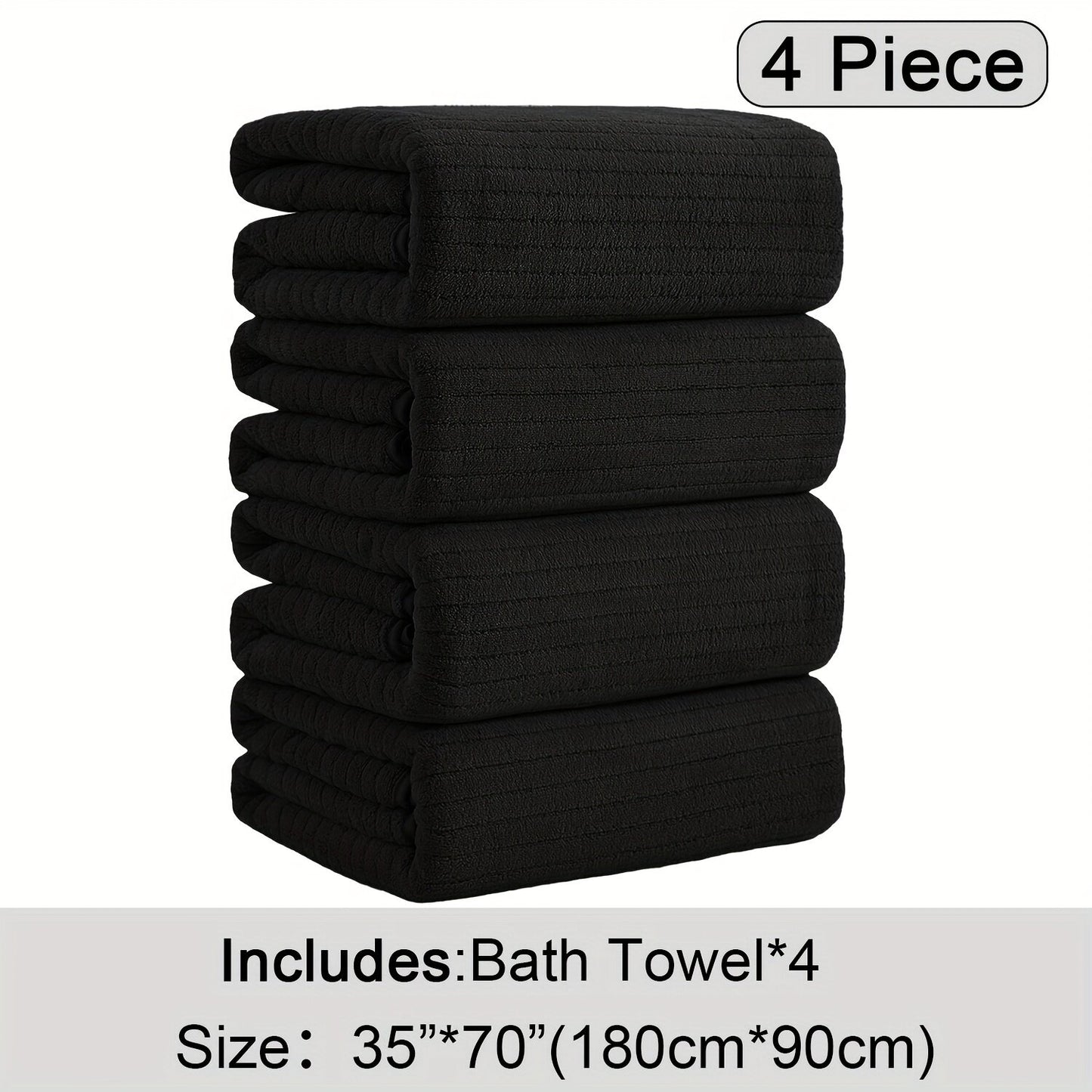 💥Clearance price $28💥4 Pack Oversized Bath Towel Set, Microfiber Absorbent Bath Towels Ultra Soft Bath Fast Drying