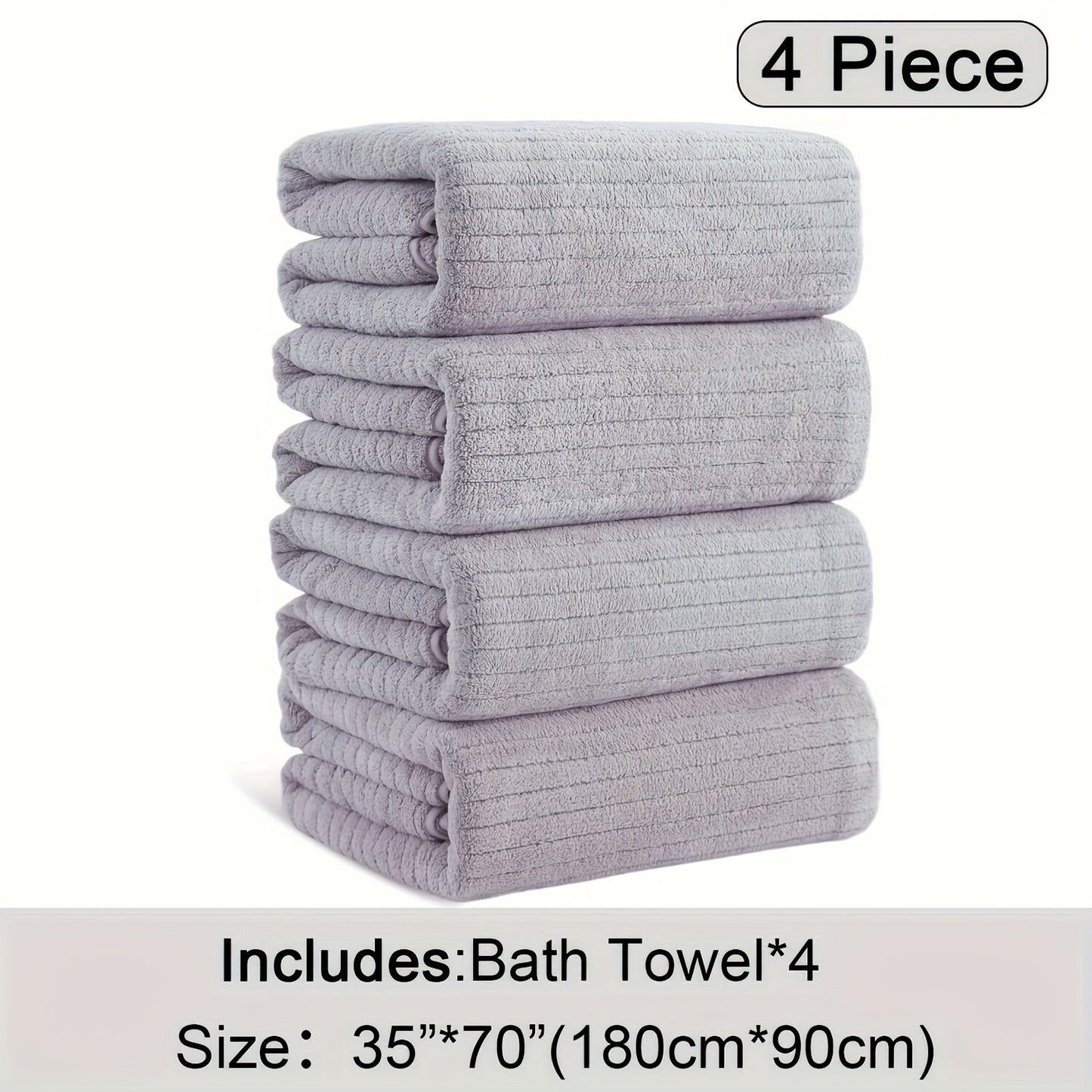 💥Clearance price $28💥4 Pack Oversized Bath Towel Set, Microfiber Absorbent Bath Towels Ultra Soft Bath Fast Drying
