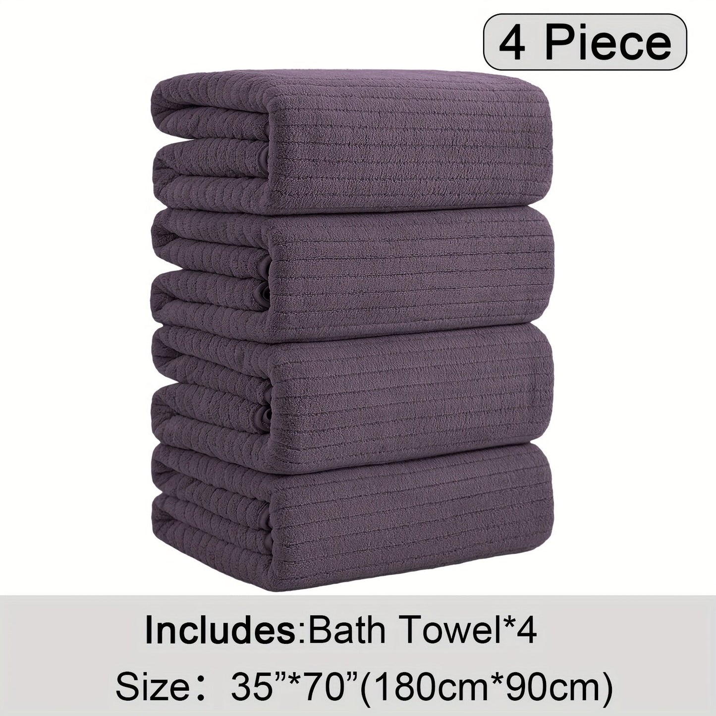 💥Clearance price $28💥4 Pack Oversized Bath Towel Set, Microfiber Absorbent Bath Towels Ultra Soft Bath Fast Drying