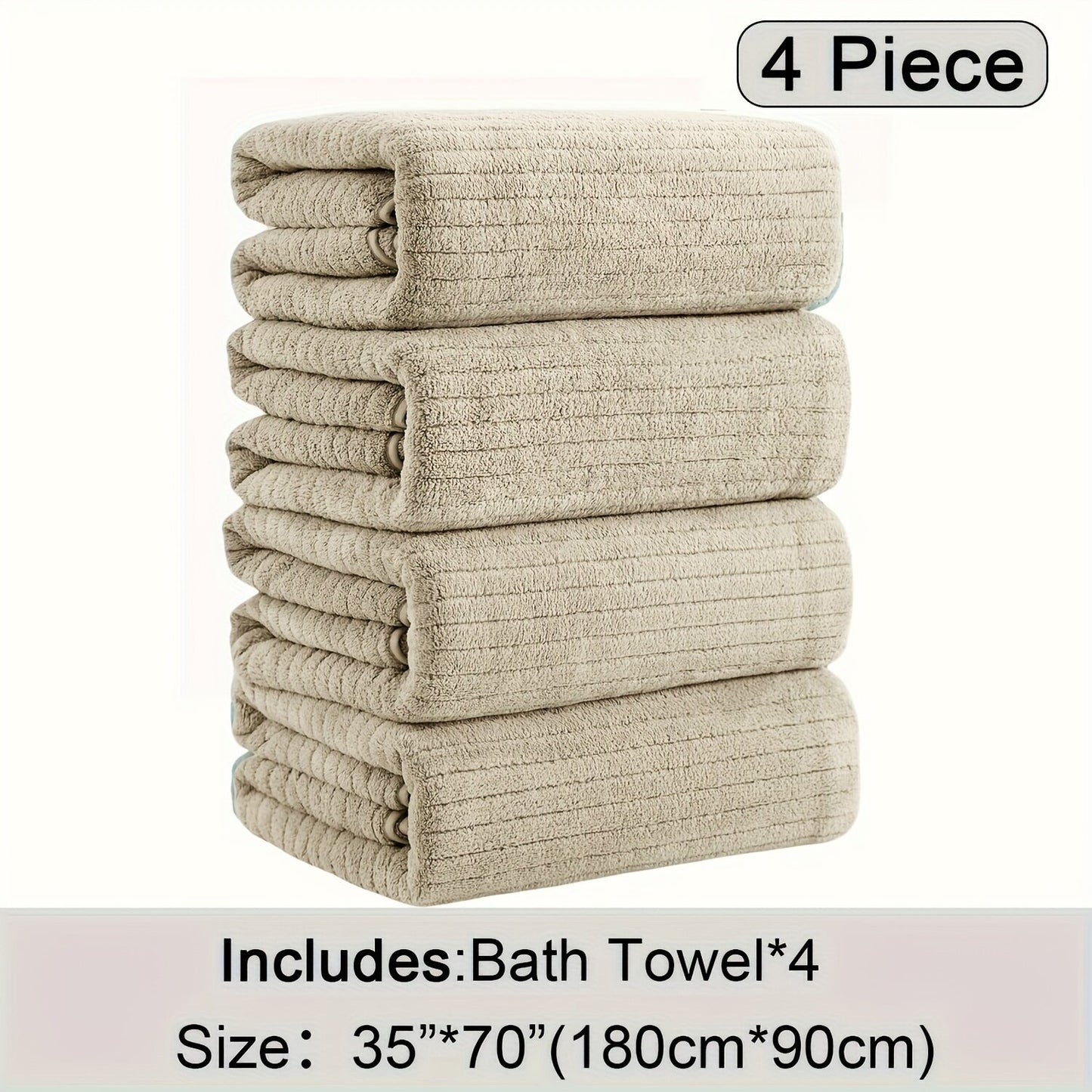 💥Clearance price $28💥4 Pack Oversized Bath Towel Set, Microfiber Absorbent Bath Towels Ultra Soft Bath Fast Drying