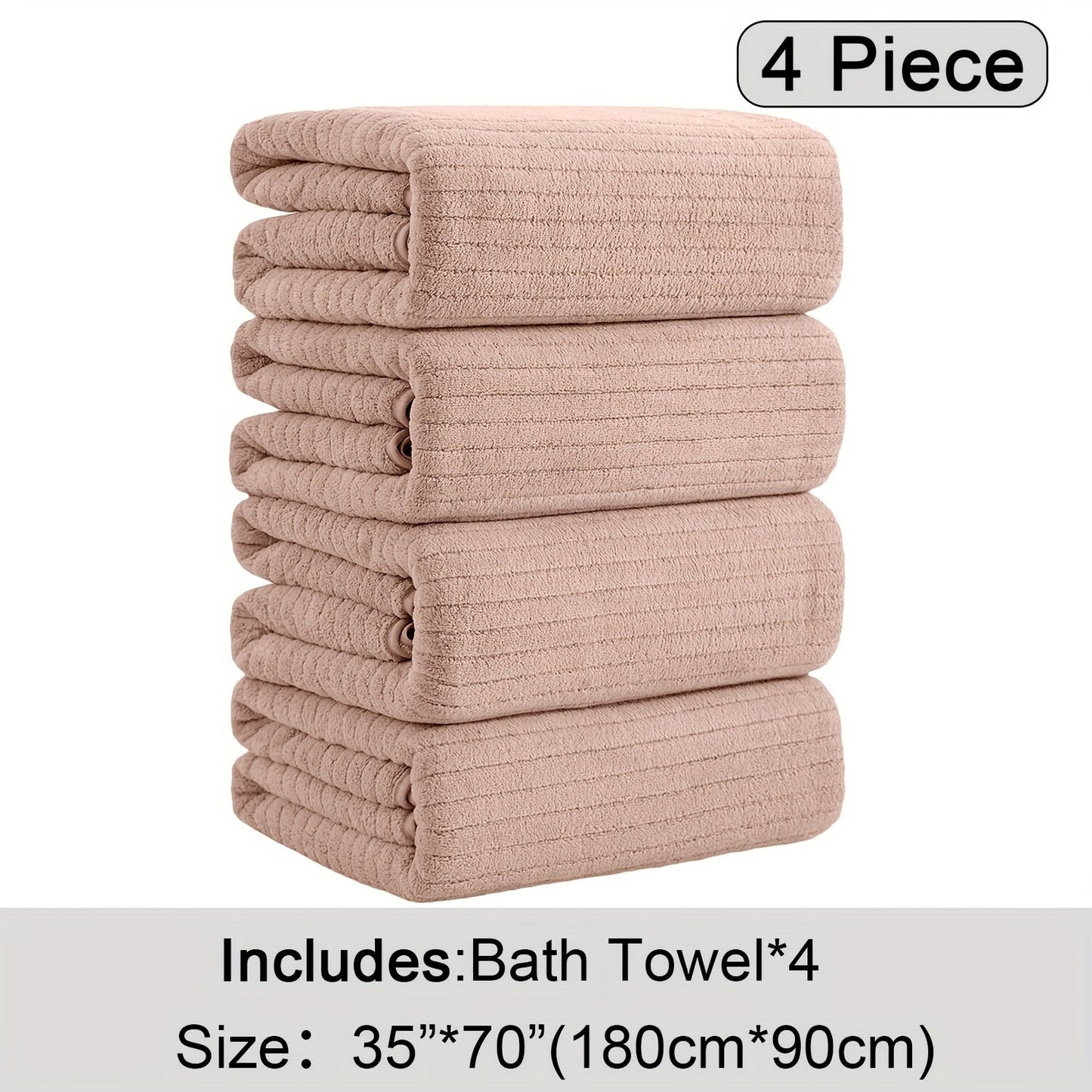 💥Clearance price $28💥4 Pack Oversized Bath Towel Set, Microfiber Absorbent Bath Towels Ultra Soft Bath Fast Drying