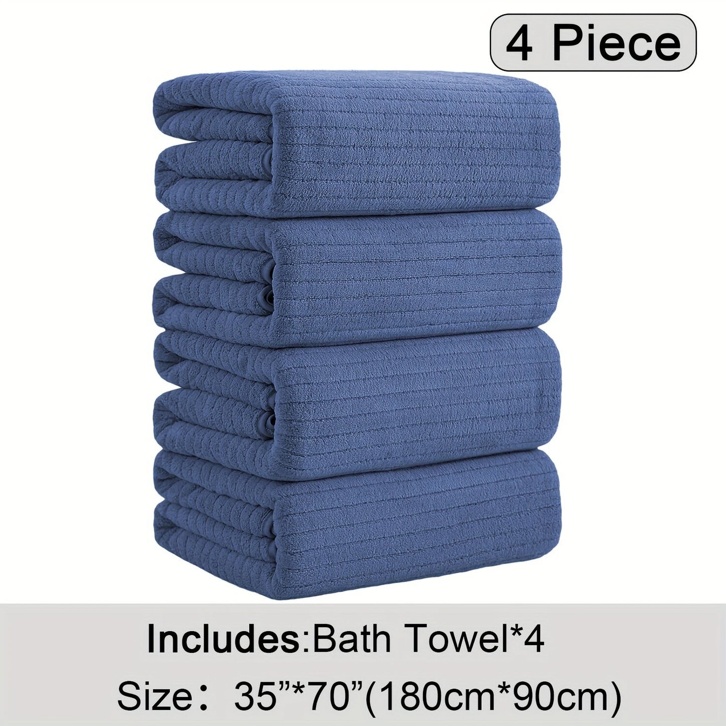 💥Clearance price $28💥4 Pack Oversized Bath Towel Set, Microfiber Absorbent Bath Towels Ultra Soft Bath Fast Drying
