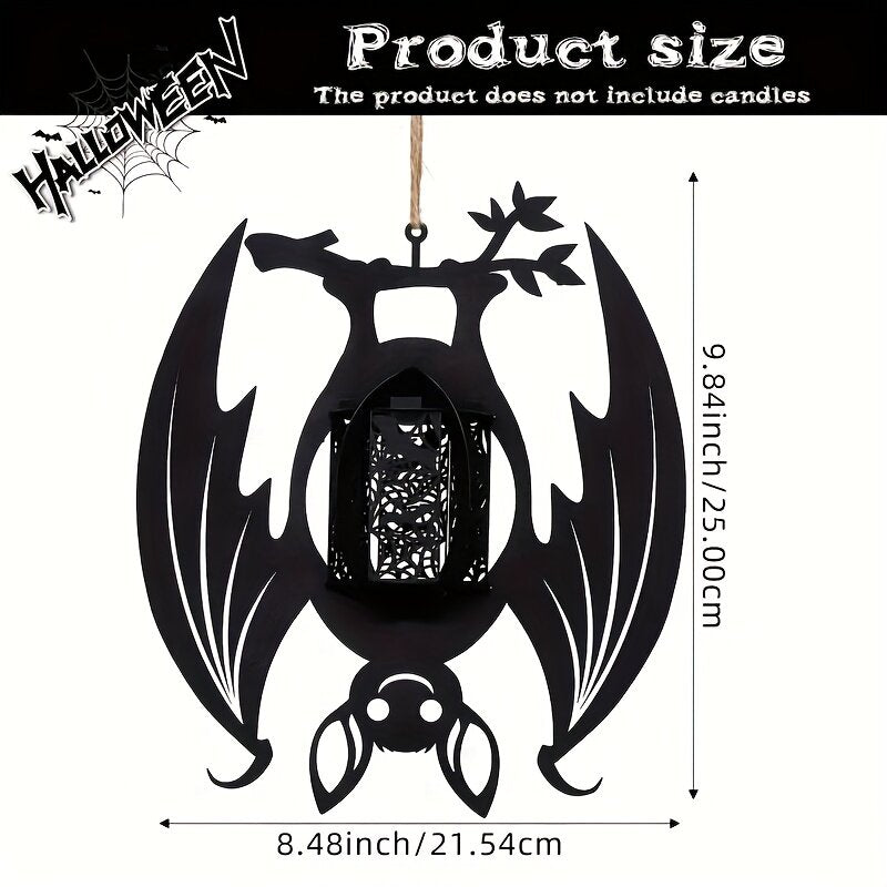 🦇Halloween Inverted Bat Design Decorative Metal Candle Holder
