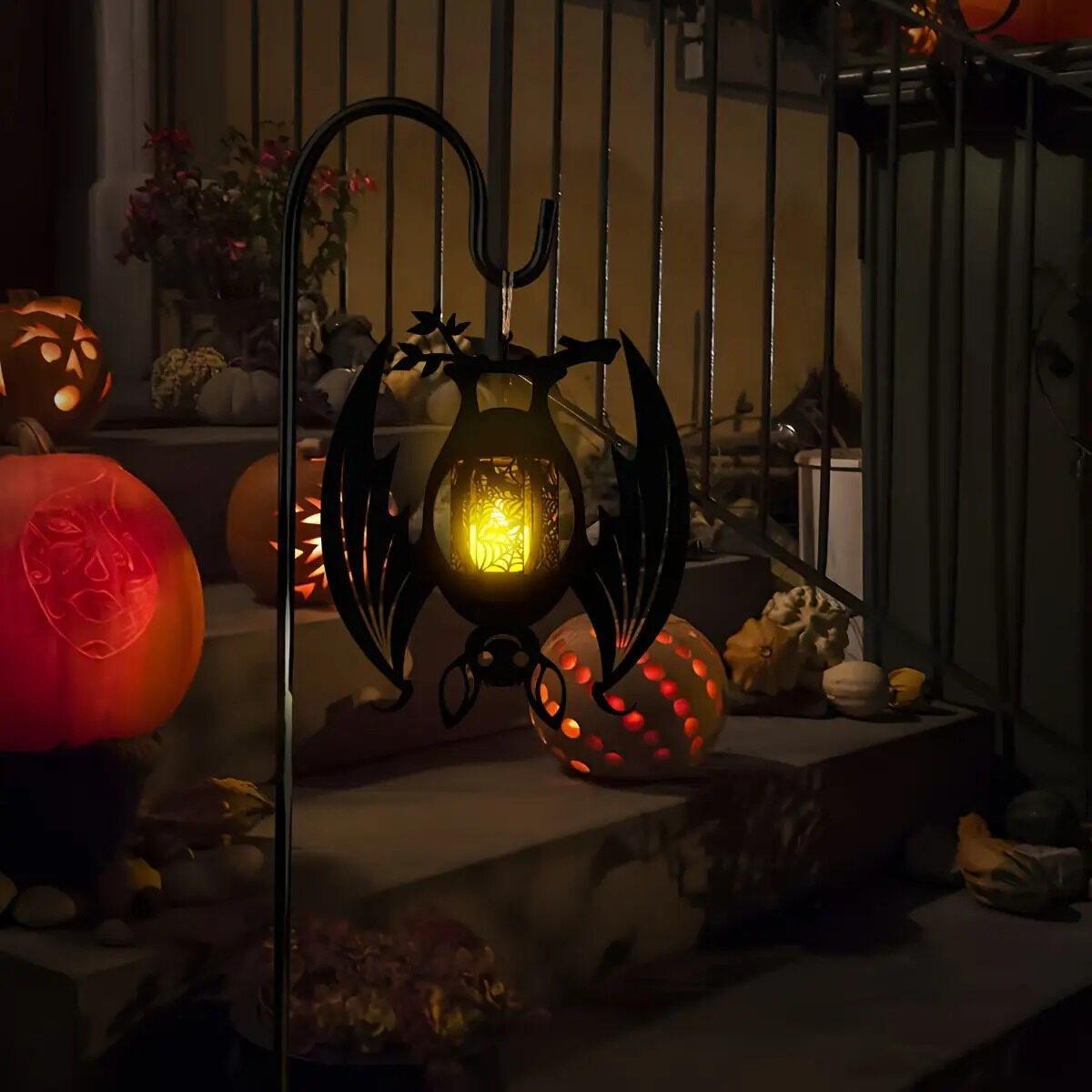 🦇Halloween Inverted Bat Design Decorative Metal Candle Holder