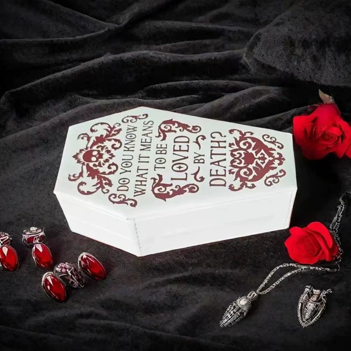 🎃A Special Gift🧛Vintage Gothic Heart-Shaped Jewelry Box💖