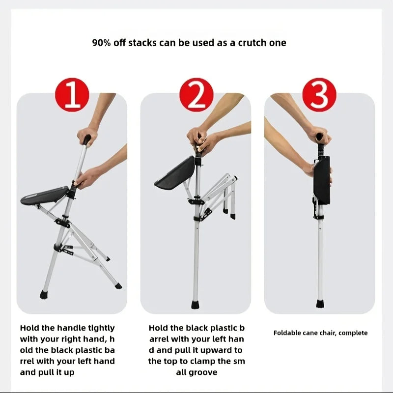 💥Clearance price $29.98🚶‍♂️Folding portable cane💥BEST GIFT FOR ELDERLY PEOPLE