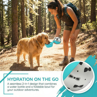 🐶💧Portable Dog Walking and Travel Water Bottle — 2-in-1 Stainless Steel Pet Travel Water Bottle