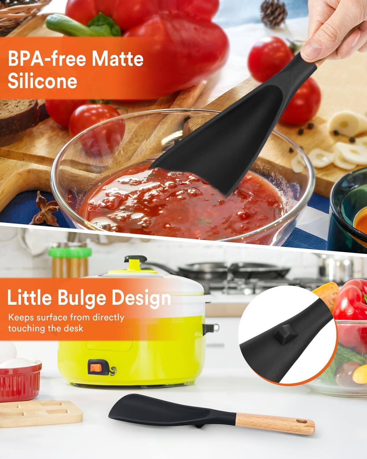 🏆Hot Sale💥Multifunction Spatula Spoon for Nonstick Cookwares🥄🥘 Great for Cooking and Serving