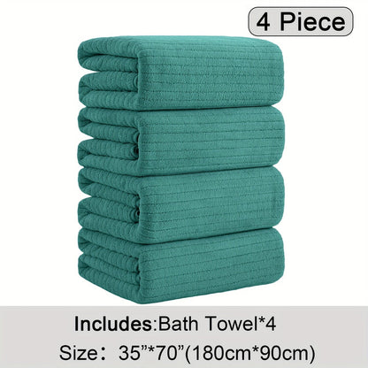 💥Clearance price $28💥4 Pack Oversized Bath Towel Set, Microfiber Absorbent Bath Towels Ultra Soft Bath Fast Drying