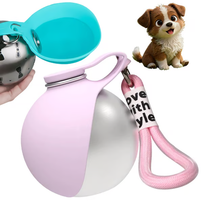 🐶💧Portable Dog Walking and Travel Water Bottle — 2-in-1 Stainless Steel Pet Travel Water Bottle