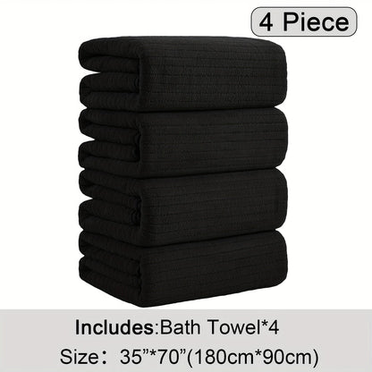 💥Clearance price $28💥4 Pack Oversized Bath Towel Set, Microfiber Absorbent Bath Towels Ultra Soft Bath Fast Drying