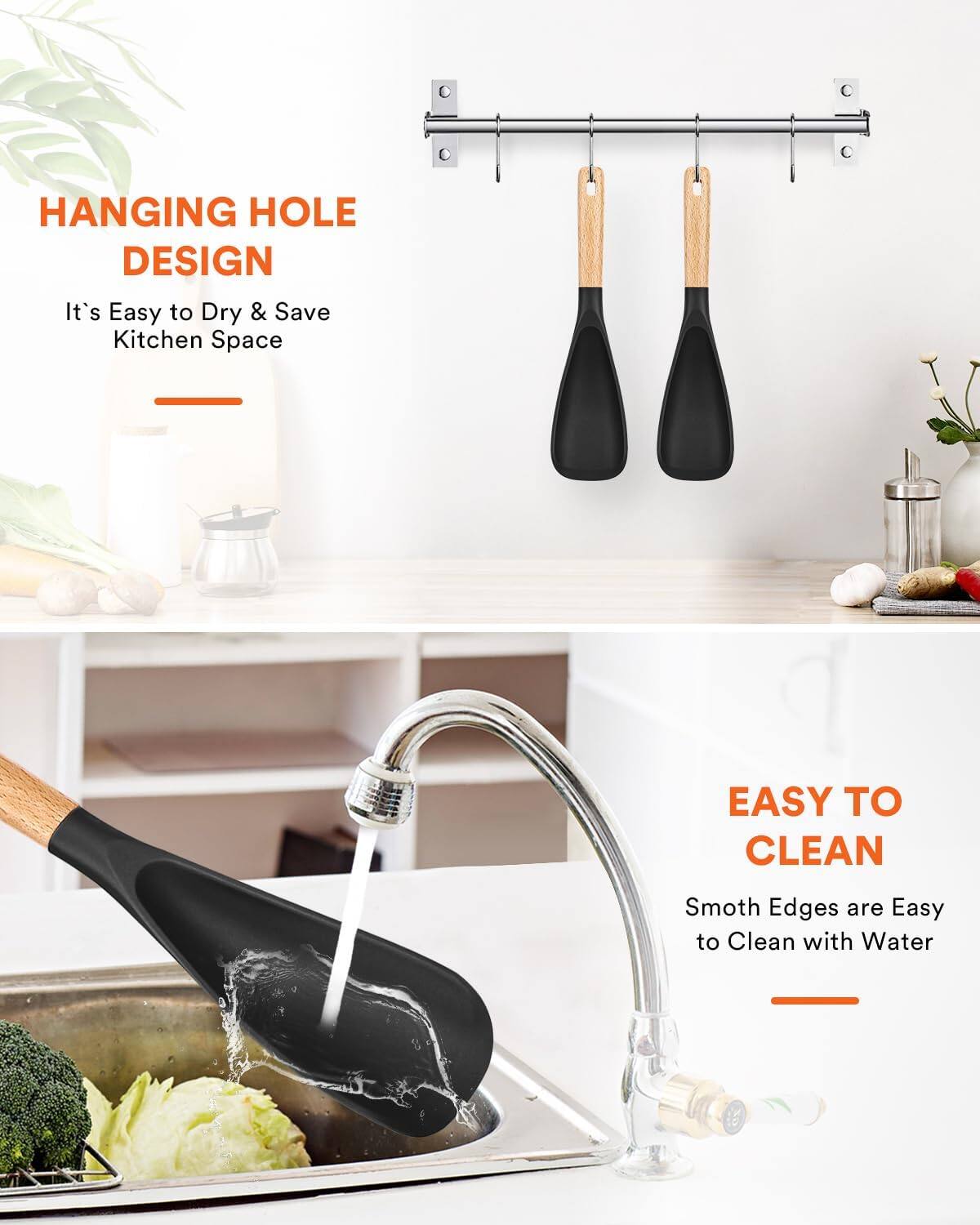 🏆Hot Sale💥Multifunction Spatula Spoon for Nonstick Cookwares🥄🥘 Great for Cooking and Serving