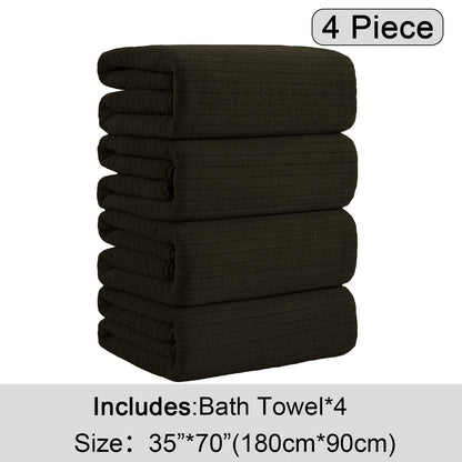 💥Clearance price $28💥4 Pack Oversized Bath Towel Set, Microfiber Absorbent Bath Towels Ultra Soft Bath Fast Drying