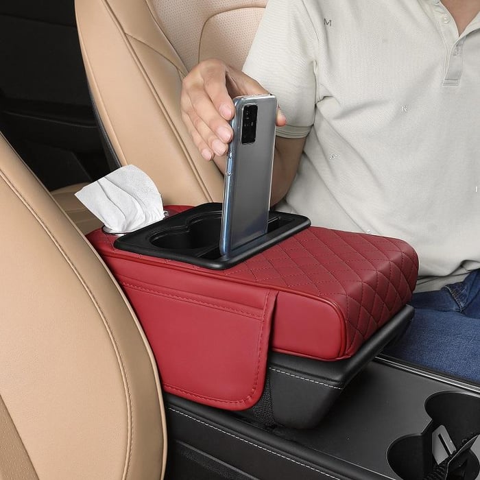 💥Clearance price $24.99🔥Multifunctional PU Leather Car Armrest Box Mat