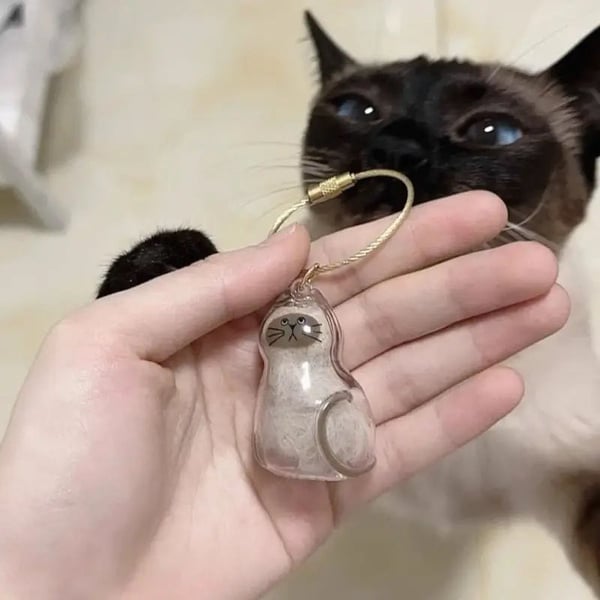 🐾Pet Hair Memorial Capsule Keychain🐈