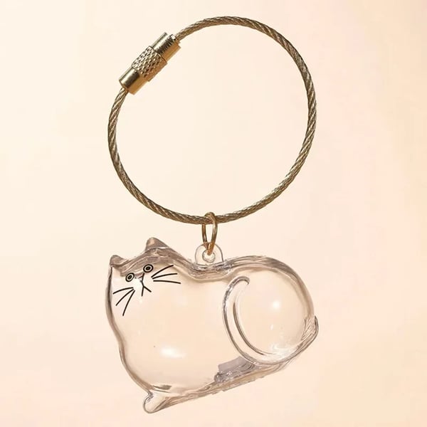 🐾Pet Hair Memorial Capsule Keychain🐈