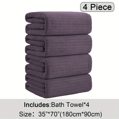 💥Clearance price $28💥4 Pack Oversized Bath Towel Set, Microfiber Absorbent Bath Towels Ultra Soft Bath Fast Drying
