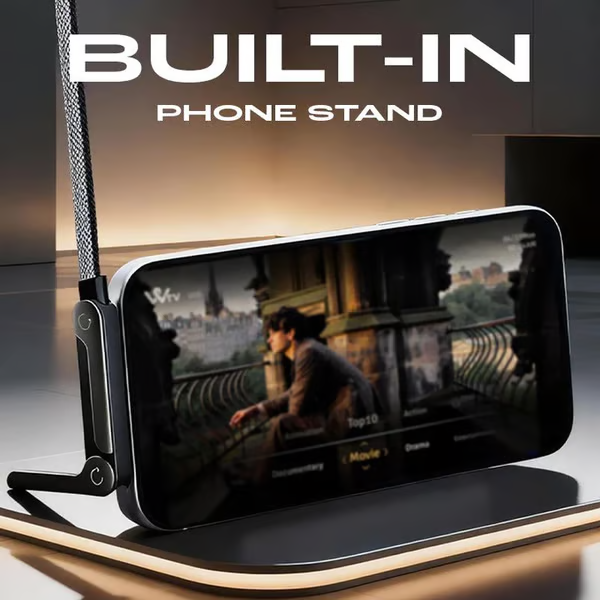 📱240W Braided Fast Charge Cable With Built-in Phone Stand