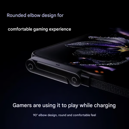 📱240W Braided Fast Charge Cable With Built-in Phone Stand