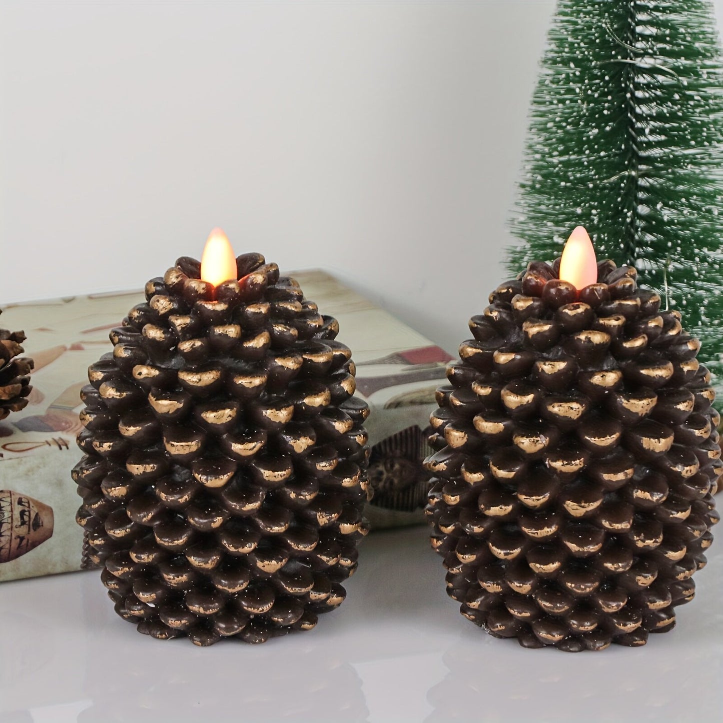 ✨️Flame-Free Christmas Pinecone Candle