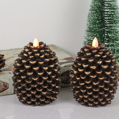 ✨️Flame-Free Christmas Pinecone Candle